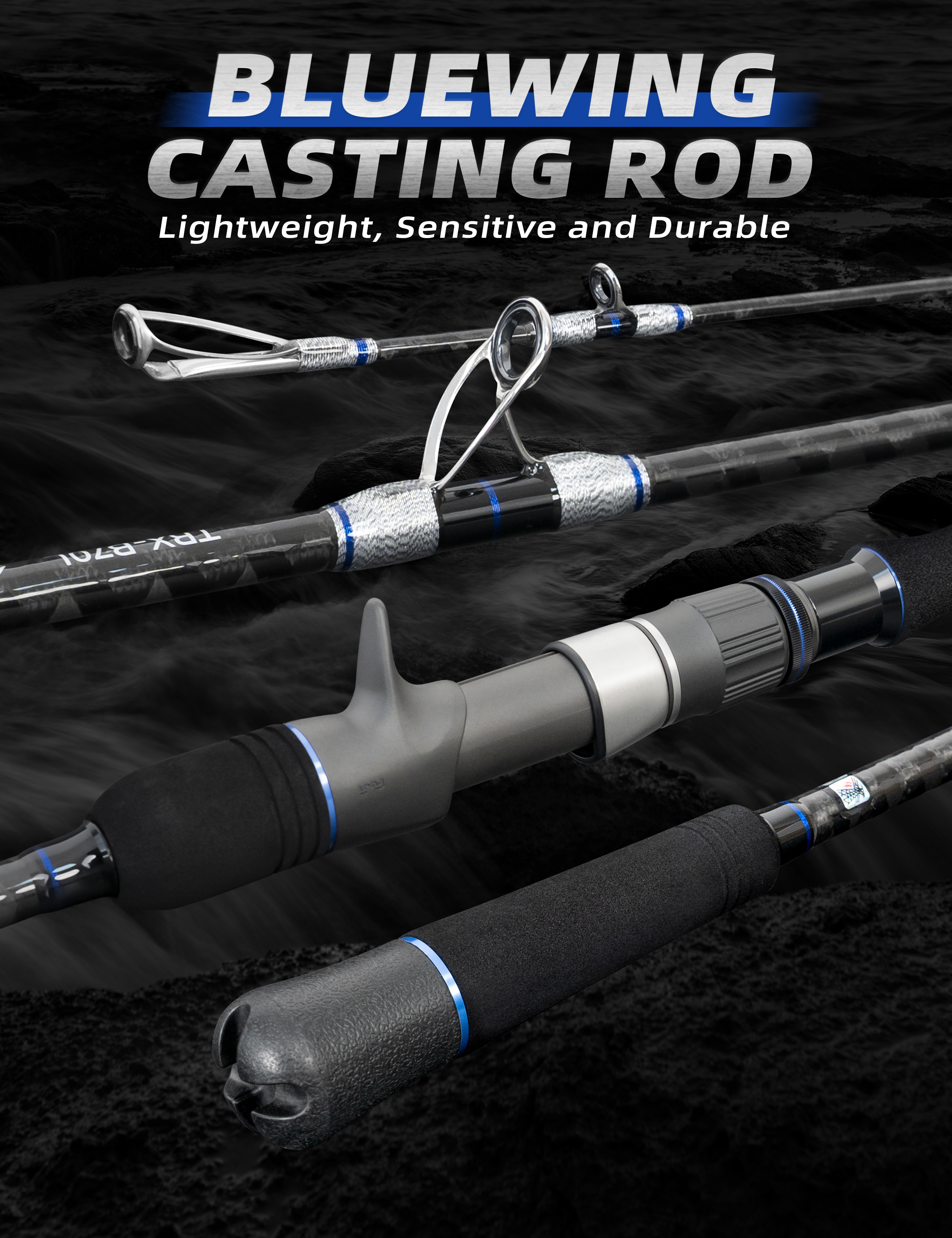 BLUEWING 5'8'' Slow Jigger Fishing Rod 1pc Carbon Fiber Spinning