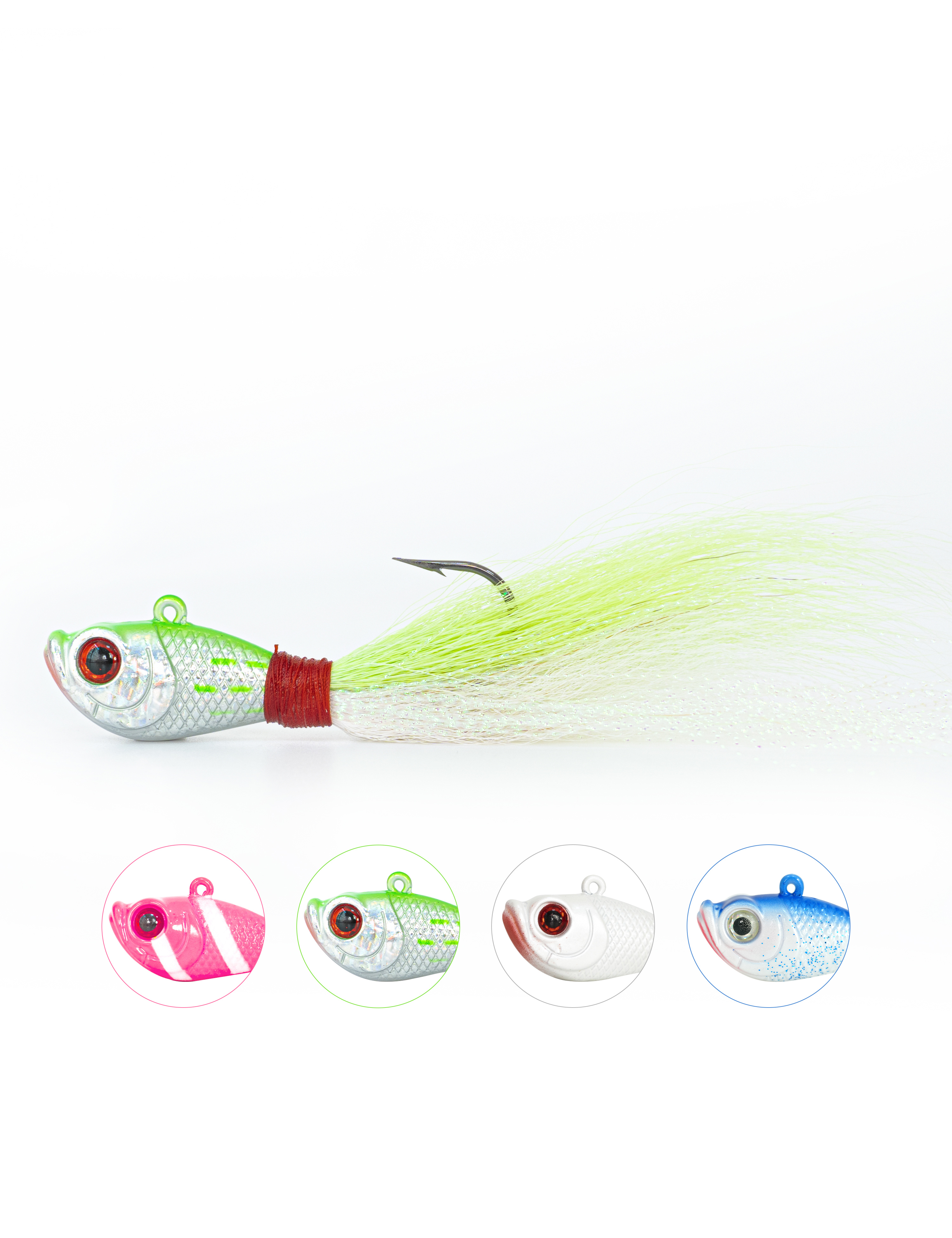 Sea Witch Trolling Lures for Big Game Fishing Multi Color 1 ounce Lure Head