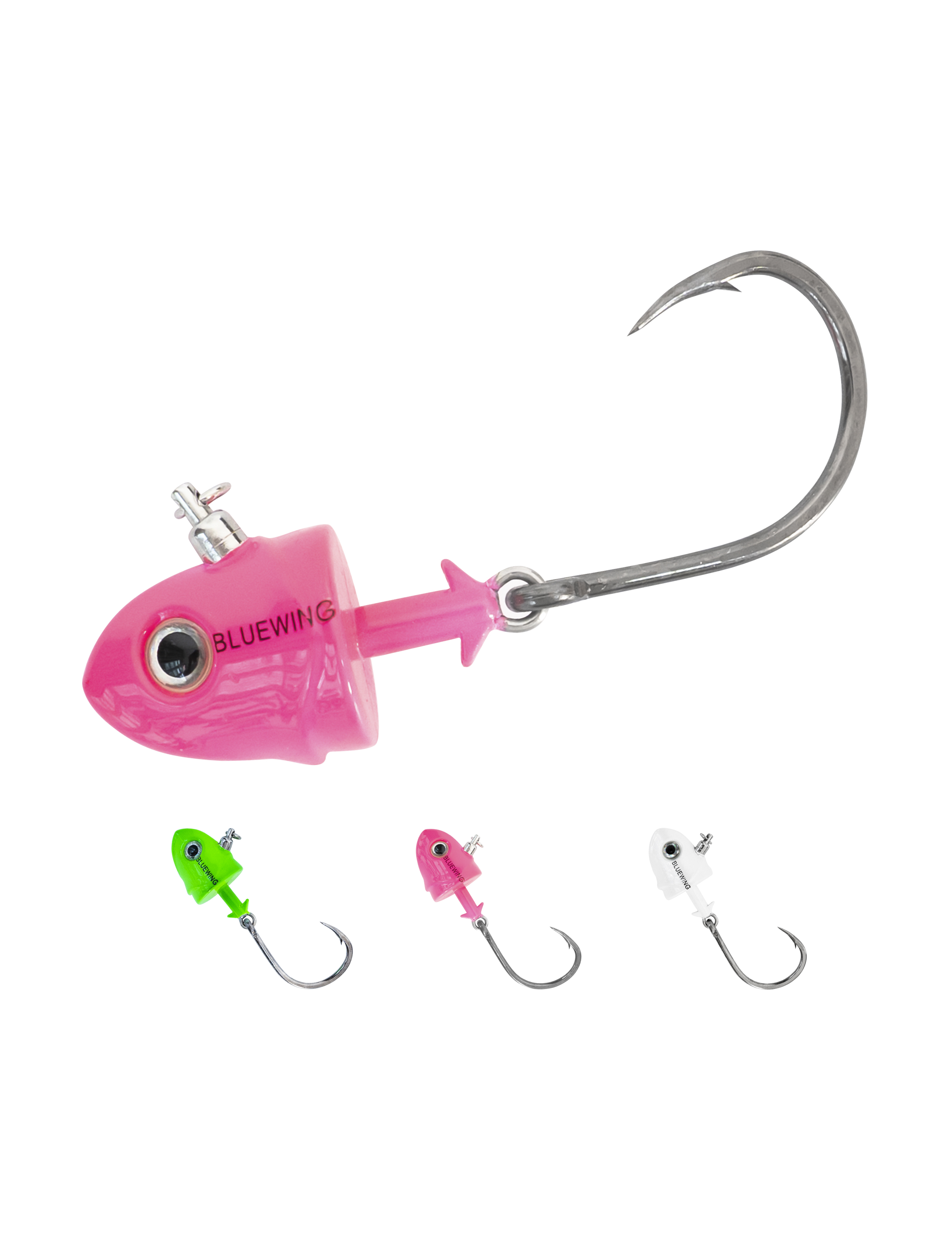 BLUEWING Big Game Jig Head with High Carbon Steel Hook