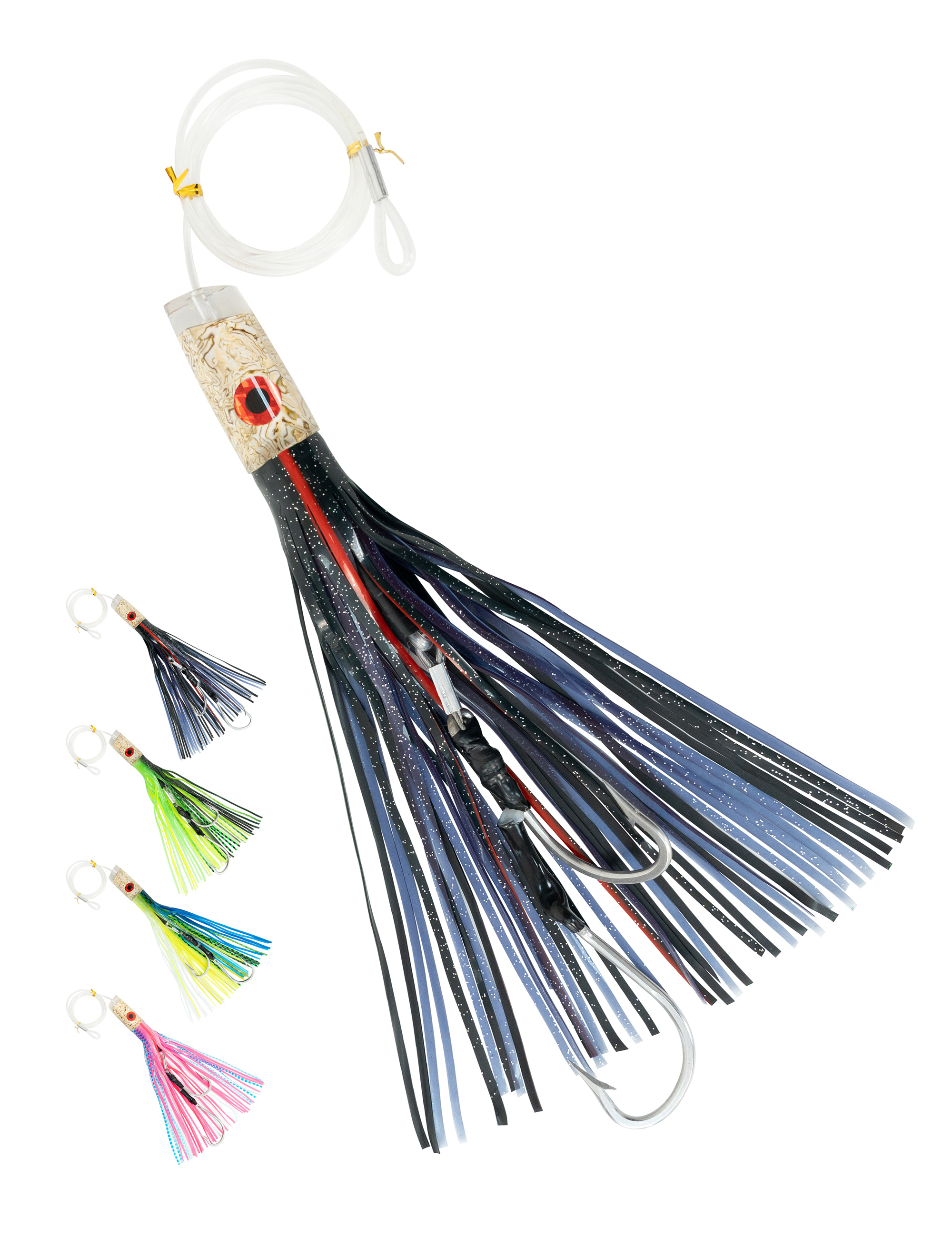 BLUEWING 15in Big Game Trolling Lure with Double Rigged Hookset